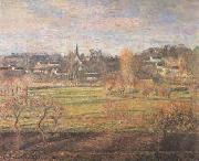 Camille Pissarro February-Sunrise-Bagincourt Sweden oil painting artist